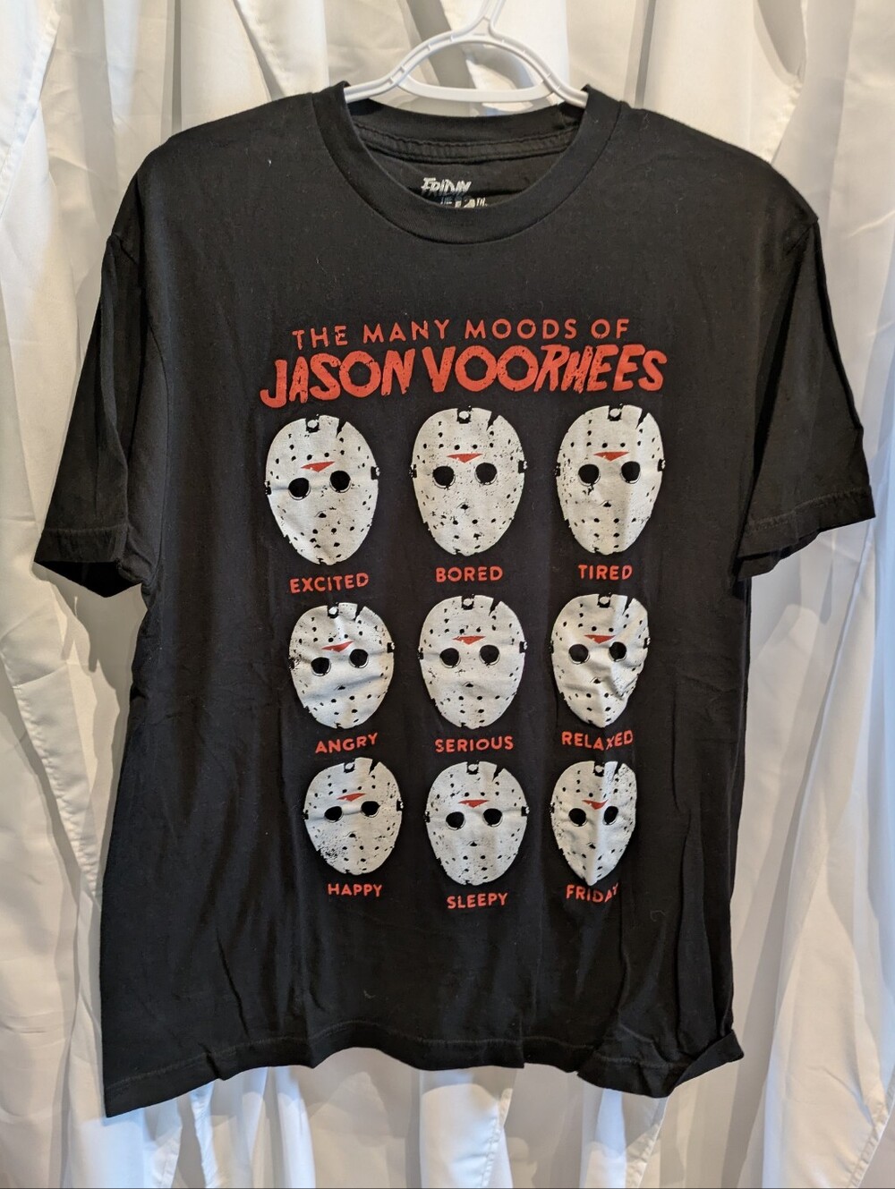 3 Friday The 13th The Many Moods Of Jason Voorhees Graphic T-Shirt Black Men's M